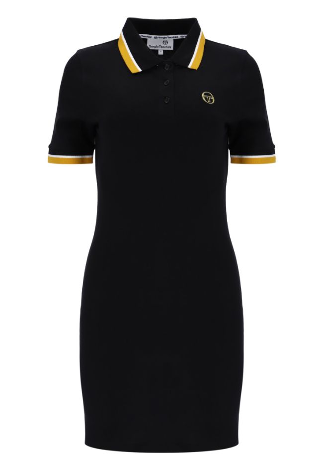 Sergio Tacchini Womens Gianna Polo Dress Black imagen 1