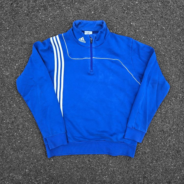 Adidas Blue Quarter-Zip Sweatshirt image 1
