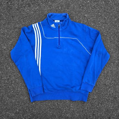 Adidas Blue Quarter-Zip Sweatshirt