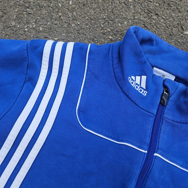 Adidas Blue Quarter-Zip Sweatshirt image 3