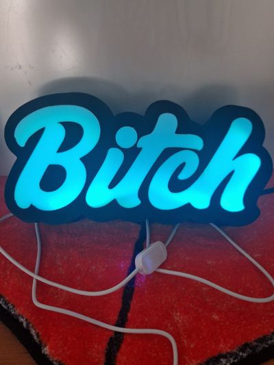 Custom made 3d print Illuminated Sign