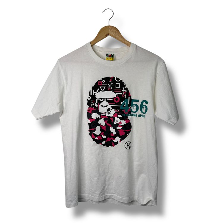 A Bathing Ape x squid games T-shirt White, medium