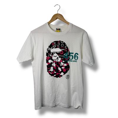 A Bathing Ape x squid games T-shirt White, medium