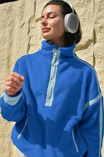 Immagine di Blue Fleece Pullover Jacket 5