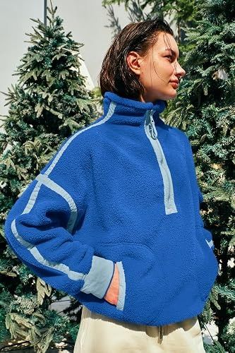 Immagine di Blue Fleece Pullover Jacket 3