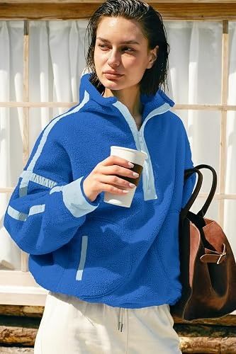 Immagine di Blue Fleece Pullover Jacket 4