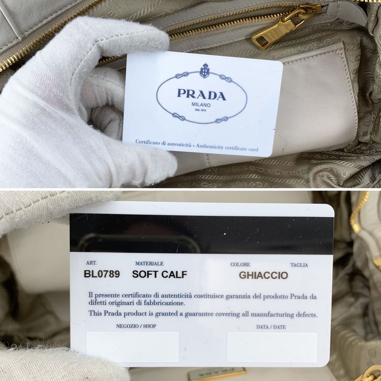 Prada Leather Shoulder Bag BL0789 imagen 8