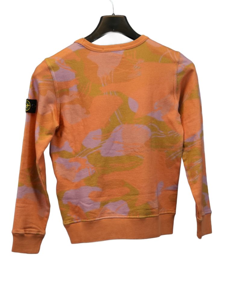 Stone Island Kids Crewneck Sweatshirt Orange Camo imagen 6