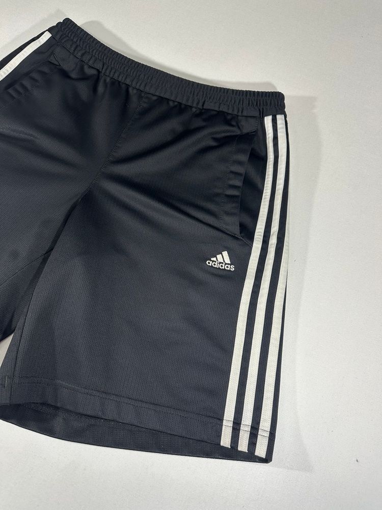 Adidas Black Shorts With White Stripes (S-M) 2