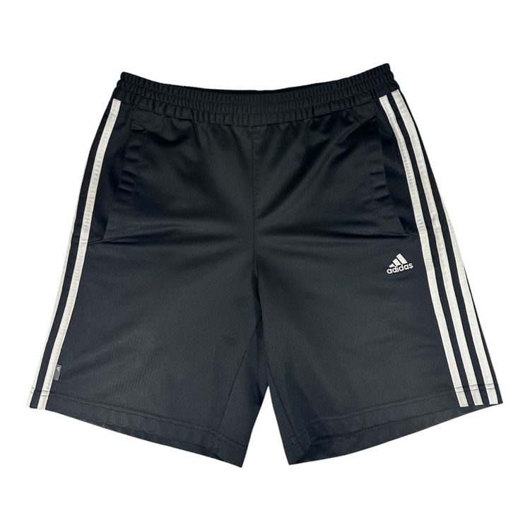 Adidas Black Shorts With White Stripes (S-M)