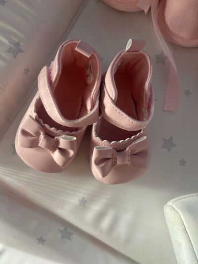 Pink Baby Shoes With Bows