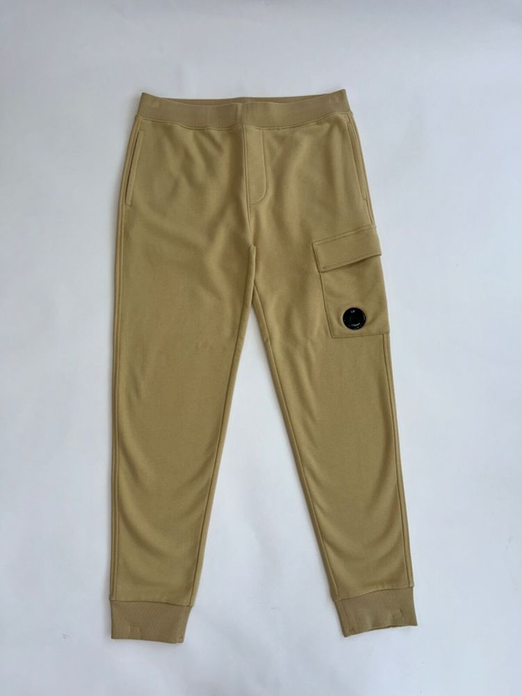 C.P. Company Men's Joggers Sweatpants Beige Fleece Cargo Pants CP Cotton Casual