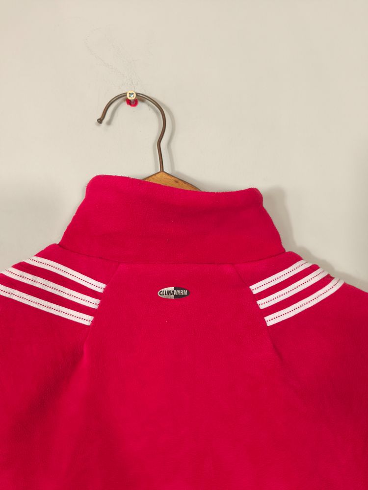 Adidas Red Fleece Jacket 3
