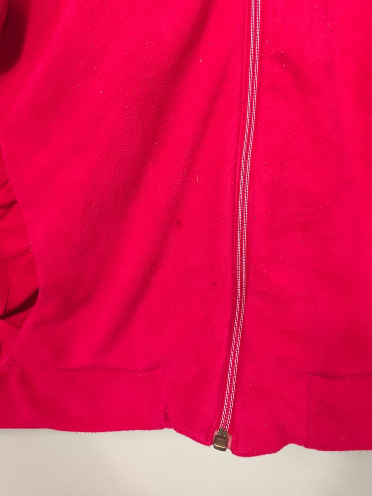 Adidas Red Fleece Jacket 2