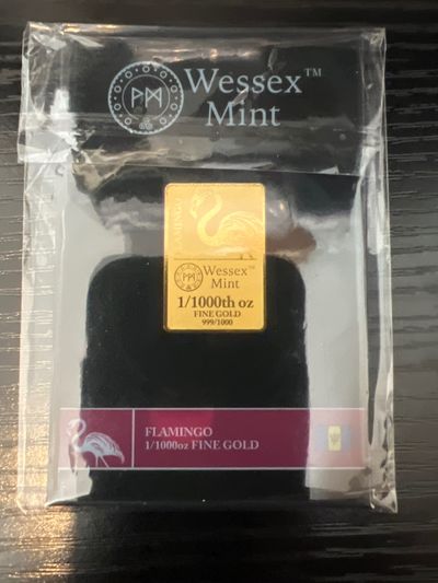 Wessex Mint Flamingo 1/1000Th Oz Fine Gold Bar