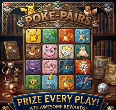 Instant Win Pokémon Pairs Game