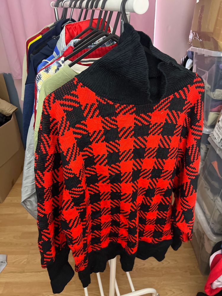 Other Red And Black Checkered Sweater product image