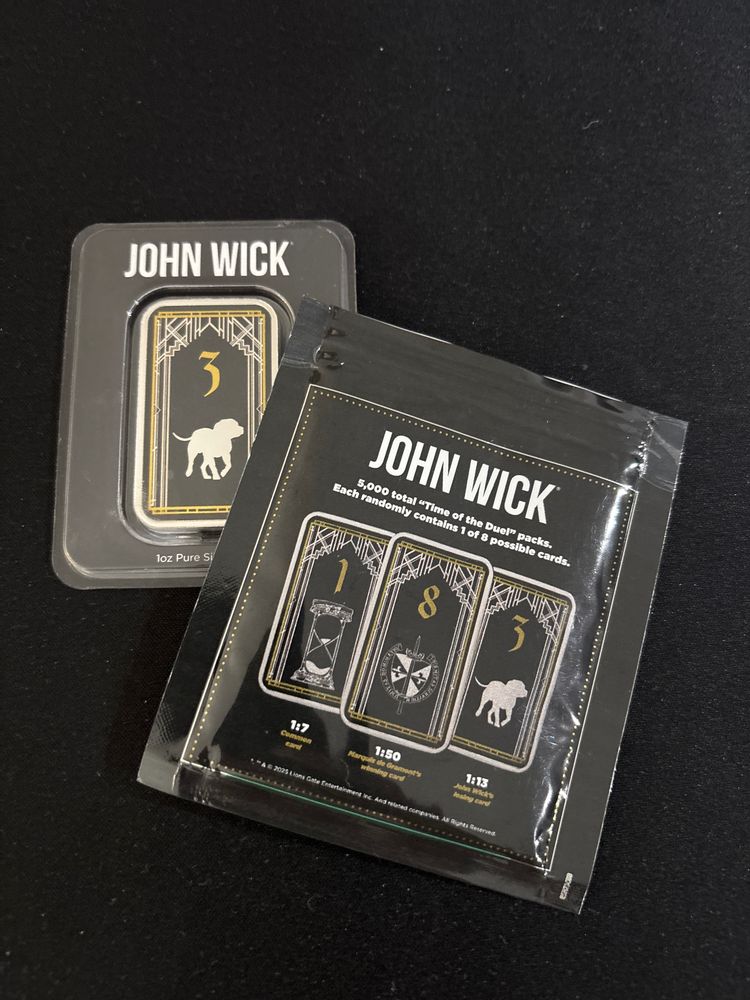 Rare No 3 John Wick 1oz Pure Silver Bar image 1