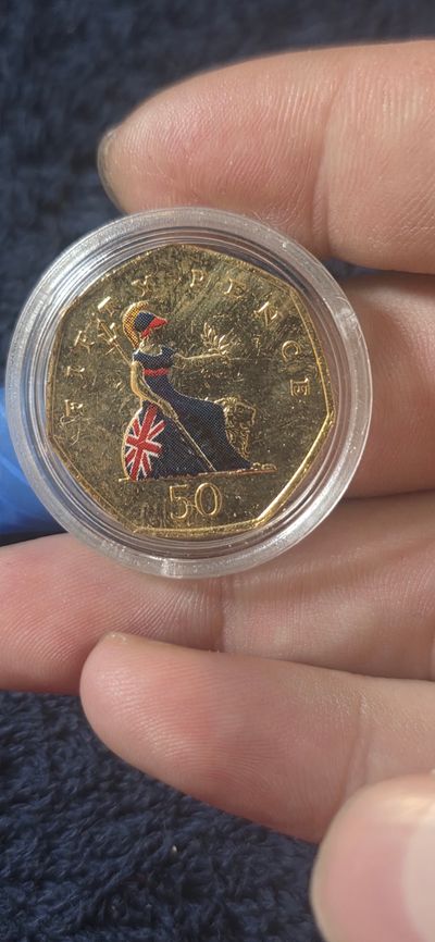 British 50 Pence Coin 2001