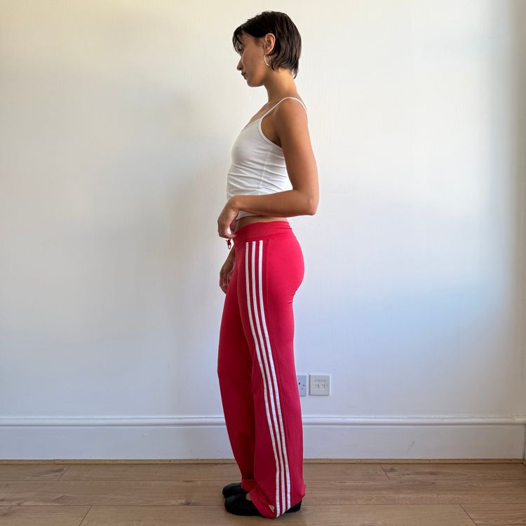 Red Adidas toggle waist yoga pants - Size S image 9