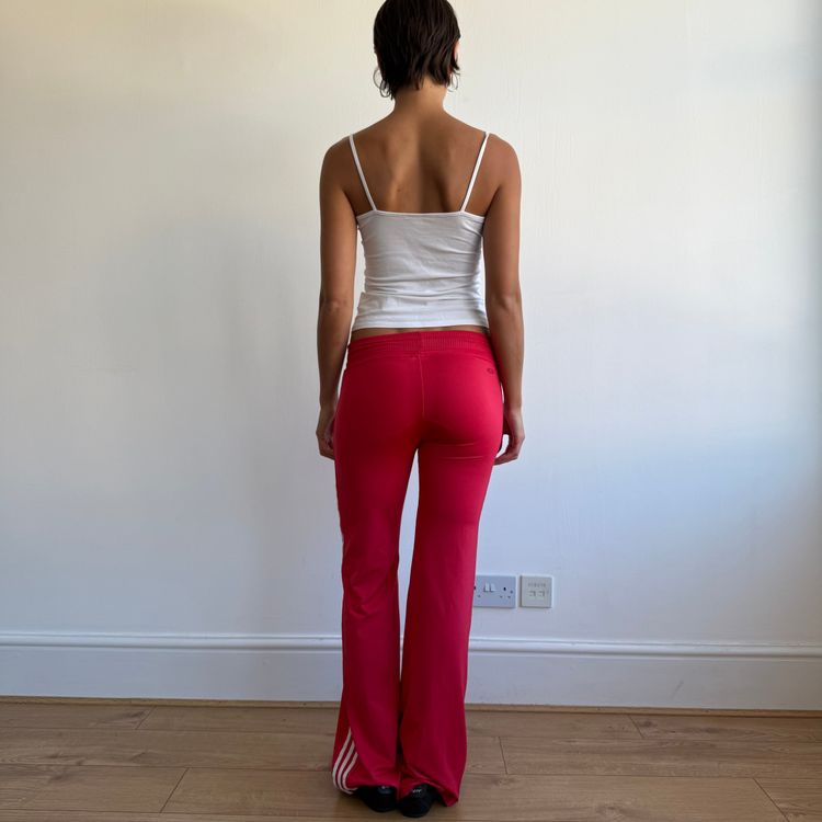 Red Adidas toggle waist yoga pants - Size S image 3
