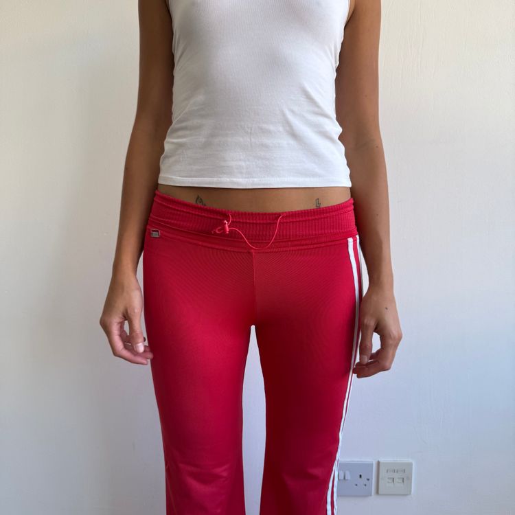 Red Adidas toggle waist yoga pants - Size S image 8