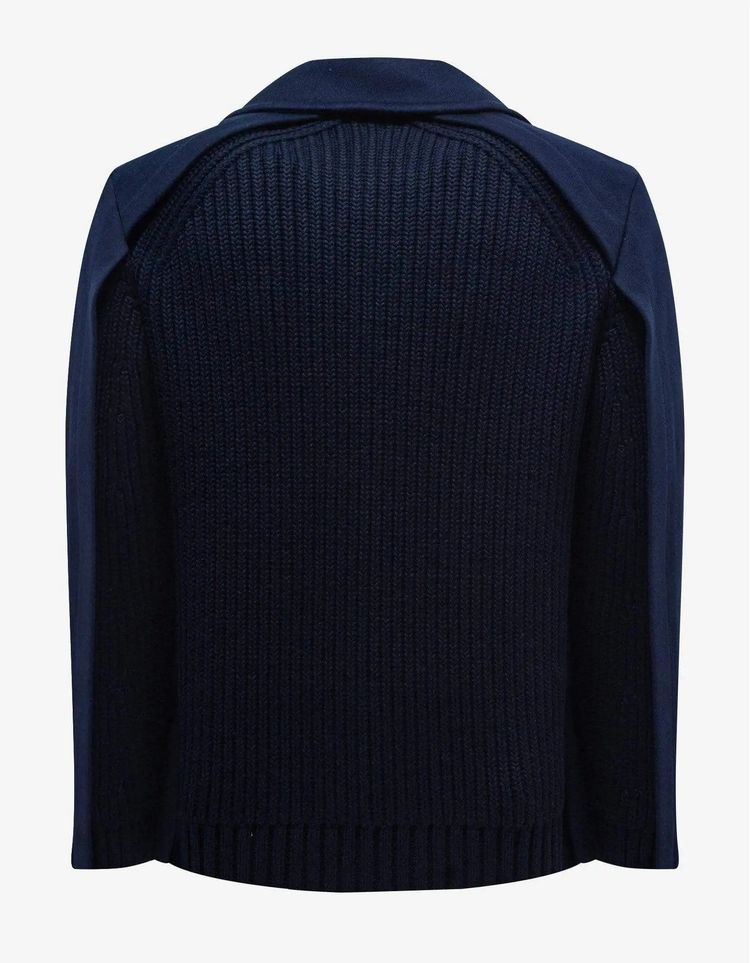 Valentino Navy Blue Double-Breasted Wool Jacket 3