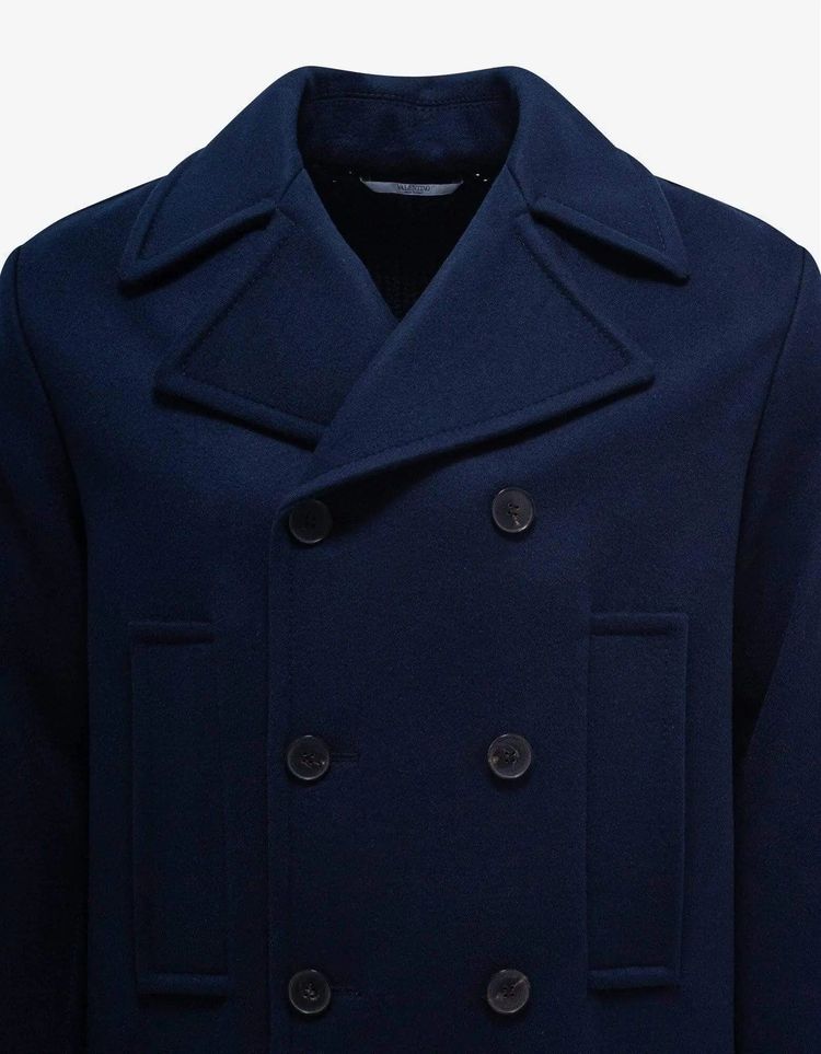 Valentino Navy Blue Double-Breasted Wool Jacket 5
