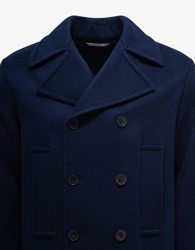 Valentino Navy Blue Double-Breasted Wool Jacket 5