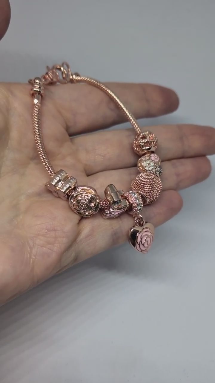 Rose Gold Charm Bracelet image 1
