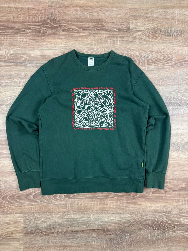 Immagine di Dark Green Uniqlo UT x Keith Haring Sweatshirt (S) 1