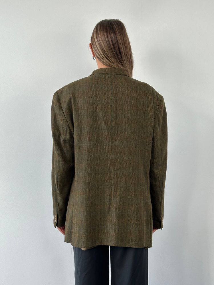 Del Mare 1911 x Loro Piana 2000s Wool Cashmere Check Blazer - 44R/XL image 6