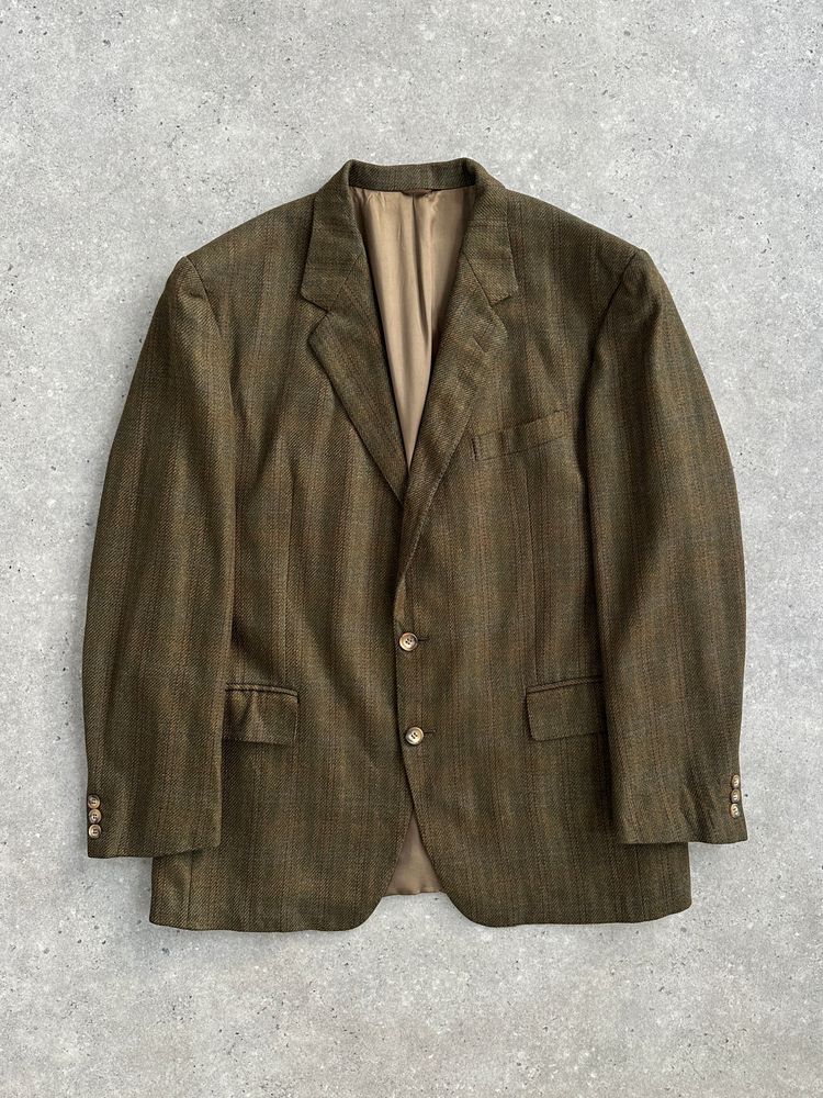 Del Mare 1911 x Loro Piana 2000s Wool Cashmere Check Blazer - 44R/XL image 7