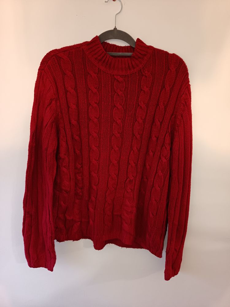 Sag Harbor Petite Red Knit Sweaters