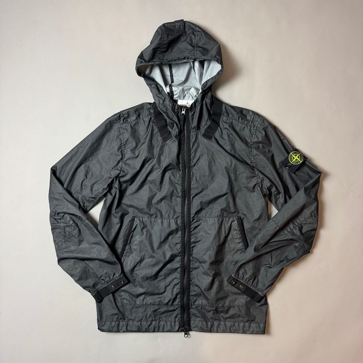 Stone Island Black Membrana 3L TC Nylon Hooded Jacket - Medium