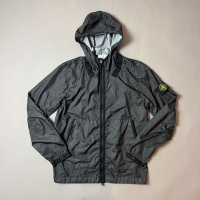 Stone Island Black Membrana 3L TC Nylon Hooded Jacket - Medium