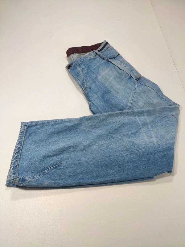 Levis Engineered Jeans Uomo W32 L34 M Blu Denim Twisted Leg Vintage 90s