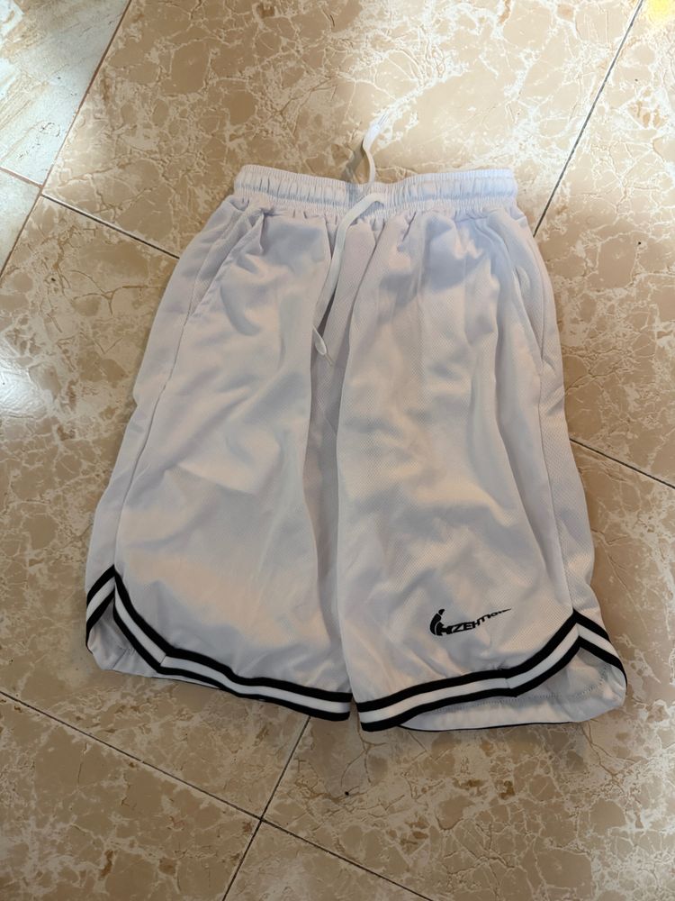 White Shorts With Black Stripes