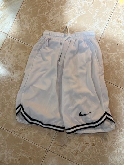 White Shorts With Black Stripes