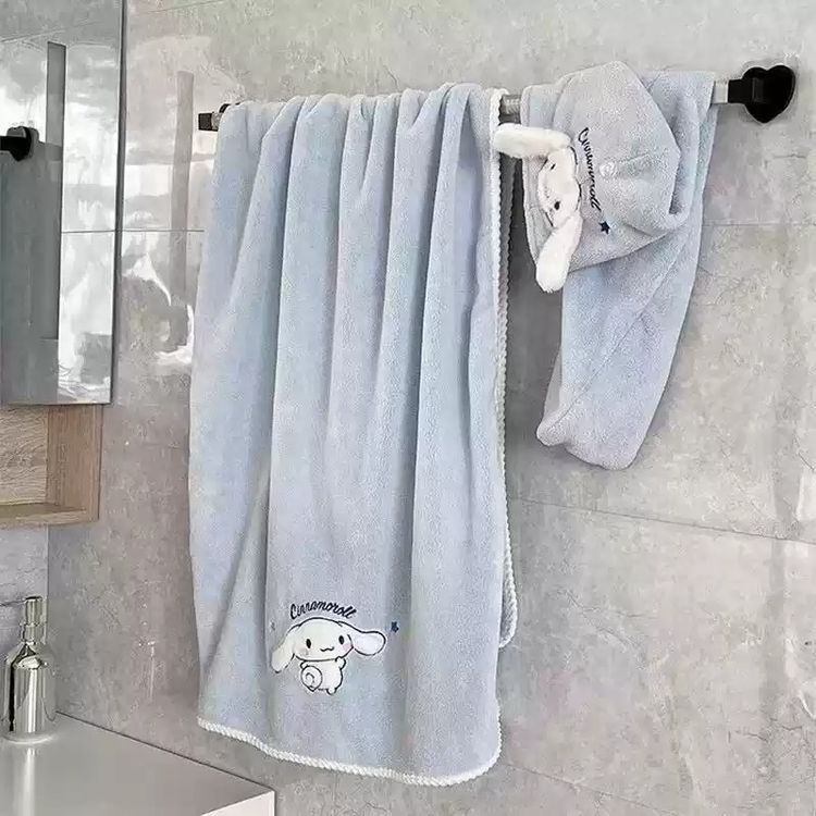 Cinnamoroll Embroidered Towels And Hooded Towel Set obraz 2