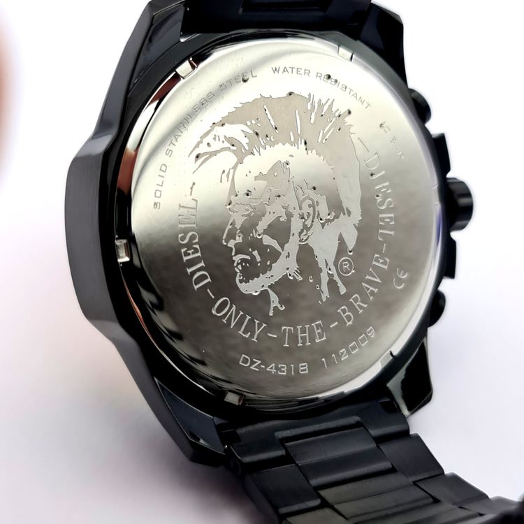 Diesel DZ4318 Black Mens Watch Stainless Steel Black Iridescent Dial image 8