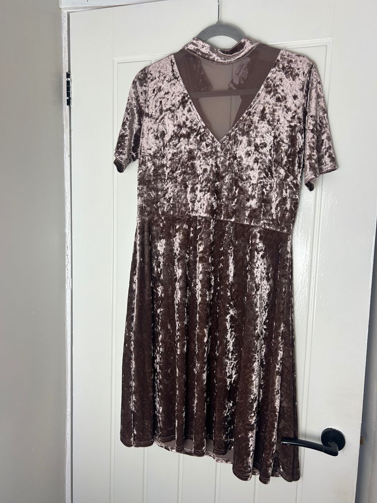 Simply Be crushed velvet dress