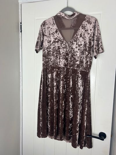 Simply Be crushed velvet dress