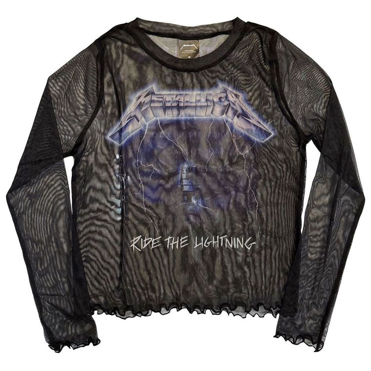 Metallica Ride The Lightning Mesh Crop Top