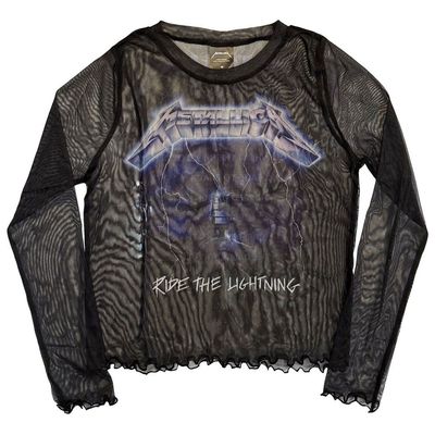 Metallica Ride The Lightning Mesh Crop Top 1