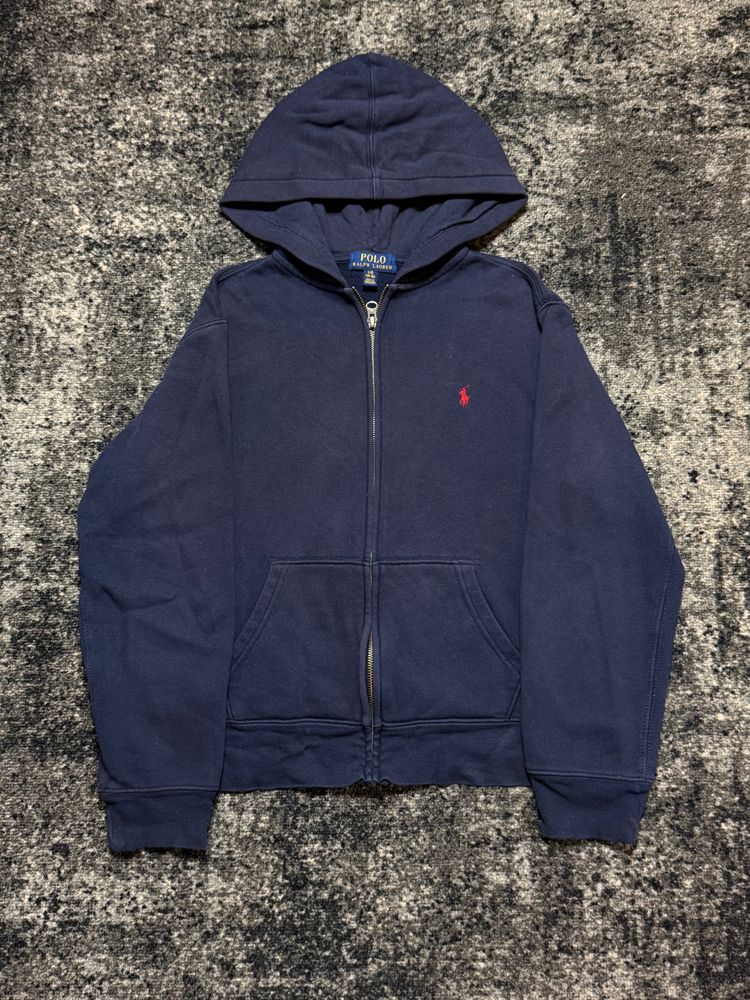 Polo Ralph Lauren Navy Blue Zip-Up Hoodie