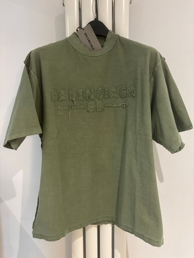 Balenciaga Oversized Green T-Shirt