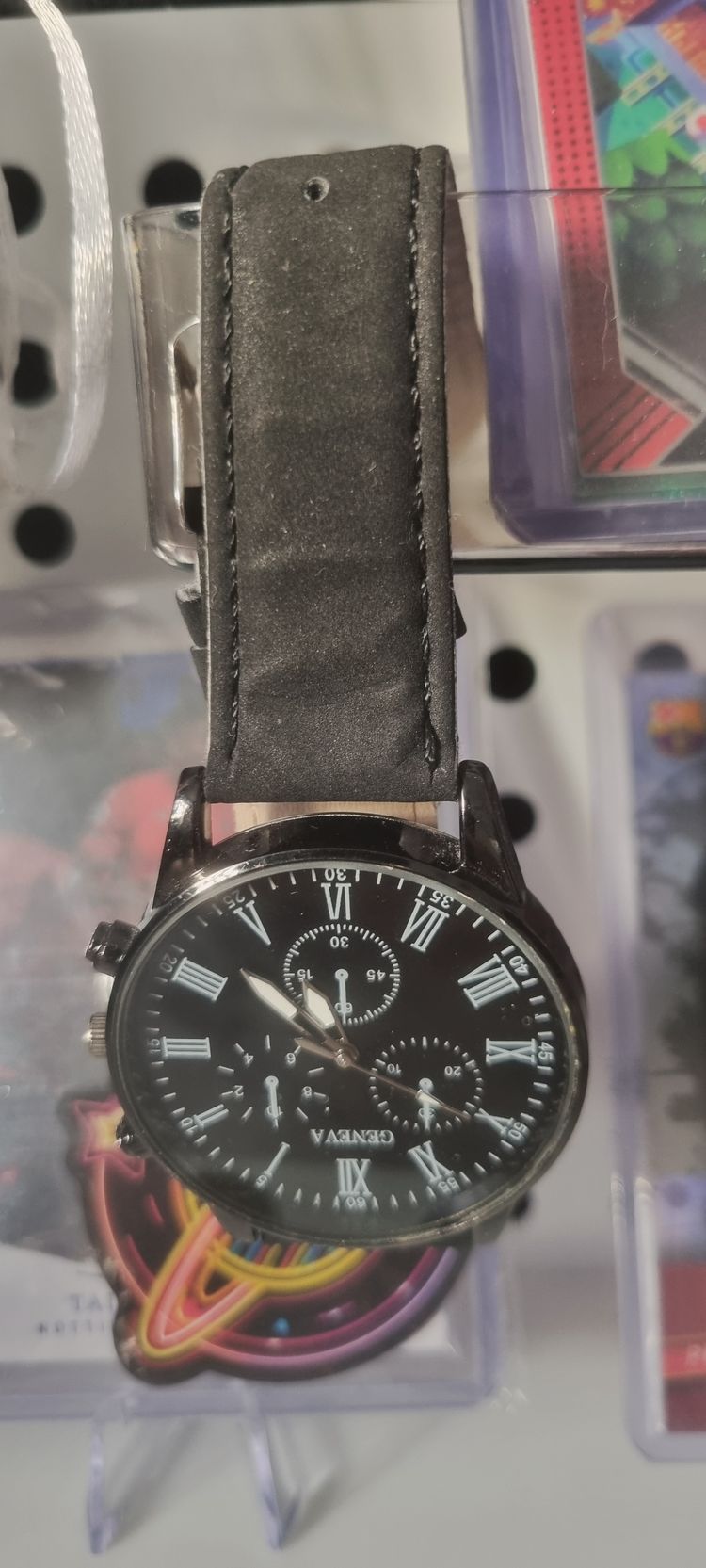 Black Wristwatch With Roman Numerals