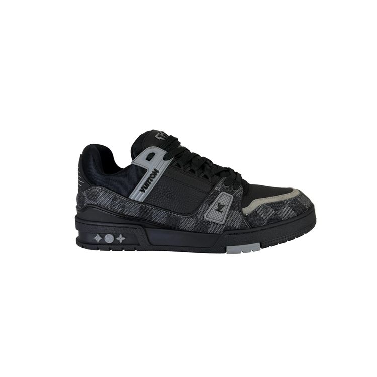 Louis Vuitton Men’s Black Low Trainers Damier - Uk 9 (Fit 10)
