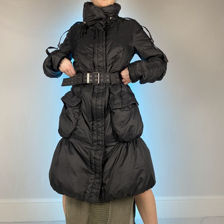 Black puffer maxi coat  4
